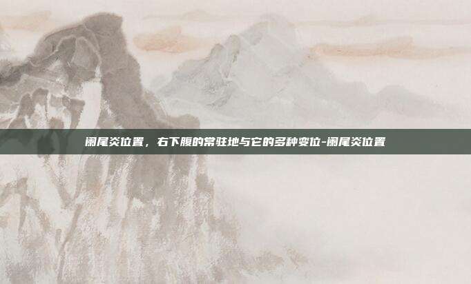 阑尾炎位置,右下腹的常驻地与它的多种变位-阑尾炎位置