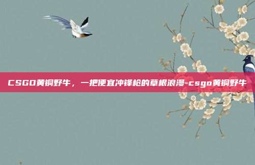 CSGO黄铜野牛，一把便宜冲锋枪的草根浪漫-csgo黄铜野牛