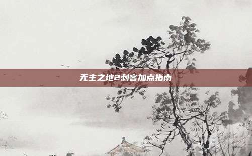 无主之地2刺客加点指南