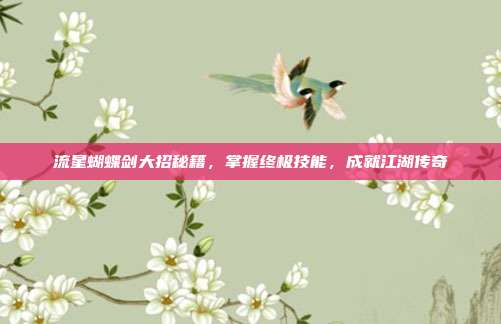 流星蝴蝶剑大招秘籍,掌握终极技能,成就江湖传奇