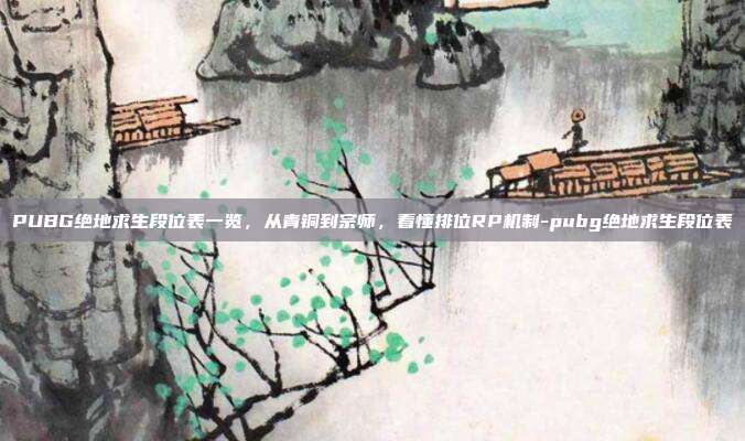 PUBG绝地求生段位表一览,从青铜到宗师,看懂排位RP机制-pubg绝地求生段位表
