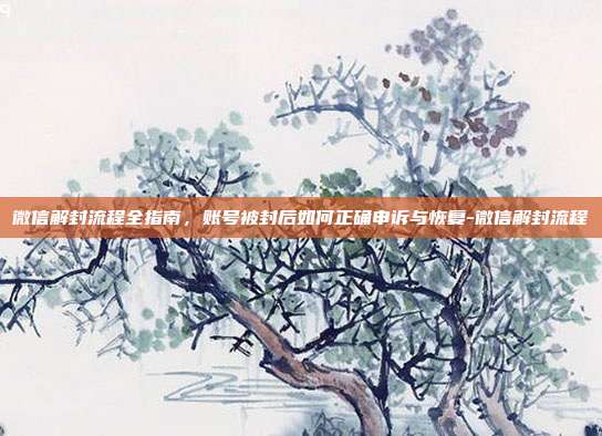 微信解封流程全指南,账号被封后如何正确申诉与恢复-微信解封流程