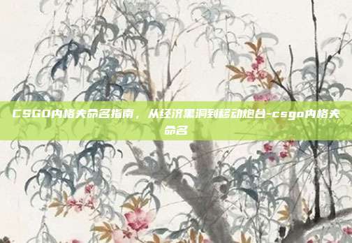 CSGO内格夫命名指南，从经济黑洞到移动炮台-csgo内格夫命名
