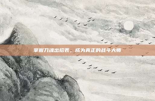 掌握刀魂出招表，成为真正的战斗大师