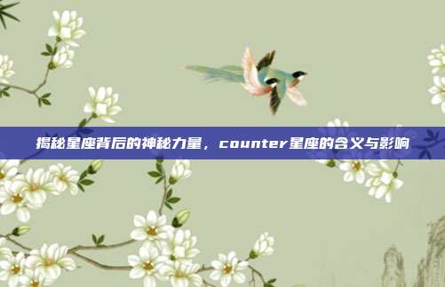 揭秘星座背后的神秘力量,counter星座的含义与影响