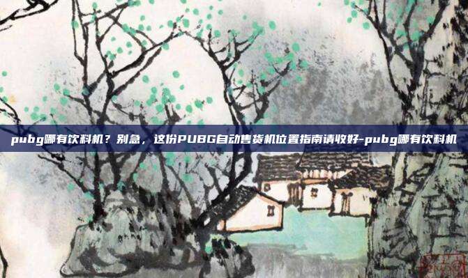 pubg哪有饮料机?别急,这份PUBG自动售货机位置指南请收好-pubg哪有饮料机