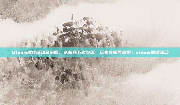 Steam后续活动全前瞻,从新品节到冬促,玩家该如何规划?steam后续活动
