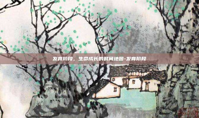 发育阶段,生命成长的时间地图-发育阶段