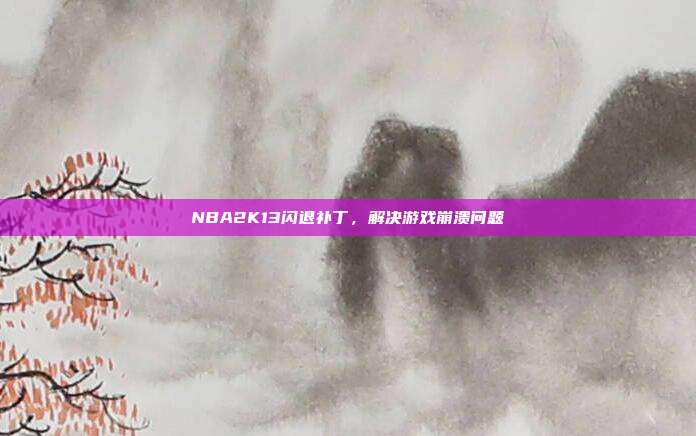 NBA2K13闪退补丁，解决游戏崩溃问题