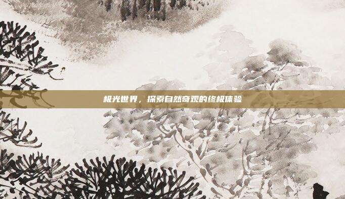 极光世界，探索自然奇观的终极体验