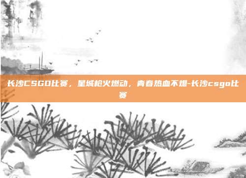 长沙CSGO比赛，星城枪火燃动，青春热血不熄-长沙csgo比赛