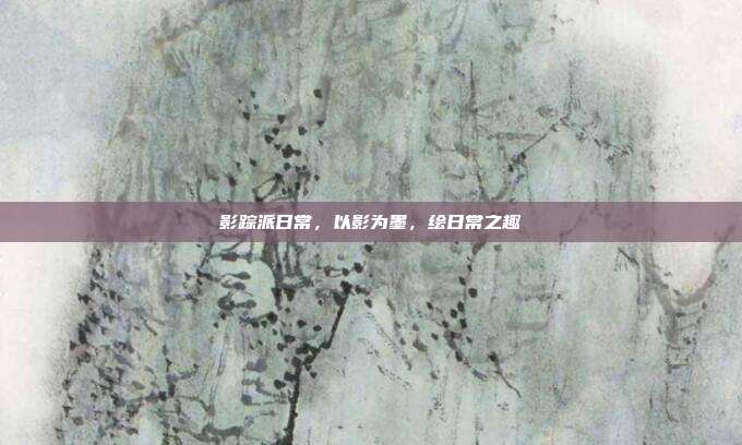 影踪派日常，以影为墨，绘日常之趣
