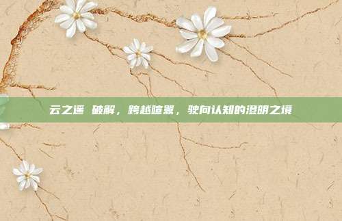 云之遥 破解，跨越喧嚣，驶向认知的澄明之境