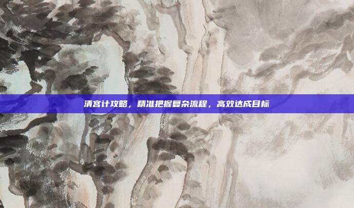 清宫计攻略,精准把握复杂流程,高效达成目标