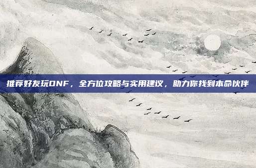 推荐好友玩DNF,全方位攻略与实用建议,助力你找到本命伙伴