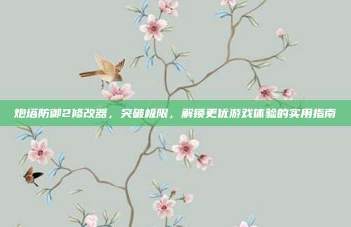 炮塔防御2修改器，突破极限，解锁更优游戏体验的实用指南