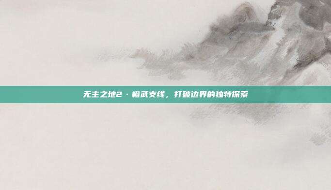无主之地2·橙武支线，打破边界的独特探索