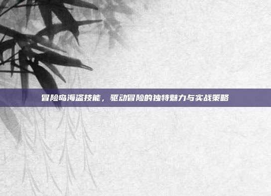 冒险岛海盗技能，驱动冒险的独特魅力与实战策略