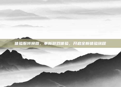 体验服转换器，革新游戏体验，开启全新体验旅程