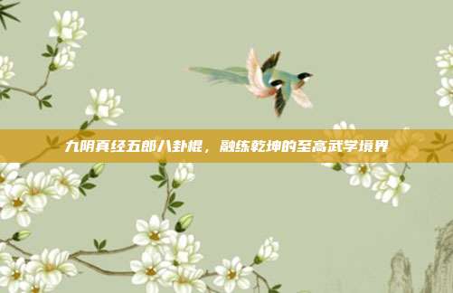 九阴真经五郎八卦棍，融练乾坤的至高武学境界