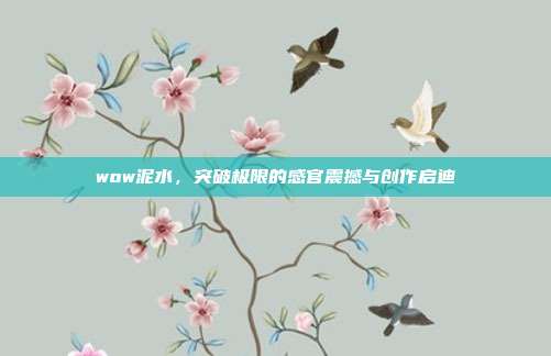 wow泥水，突破极限的感官震撼与创作启迪