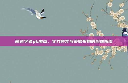 魔道学者pk加点,实力博弈与策略布局的终极指南