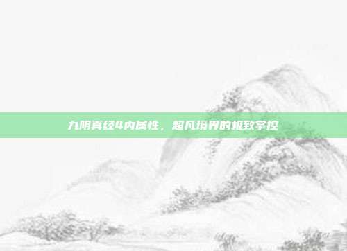 九阴真经4内属性，超凡境界的极致掌控