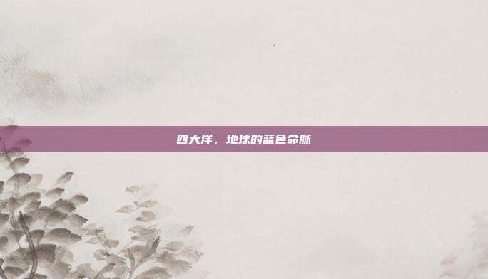 四大洋，地球的蓝色命脉