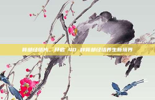 背部经络片,开启 40 种背部经络养生新境界