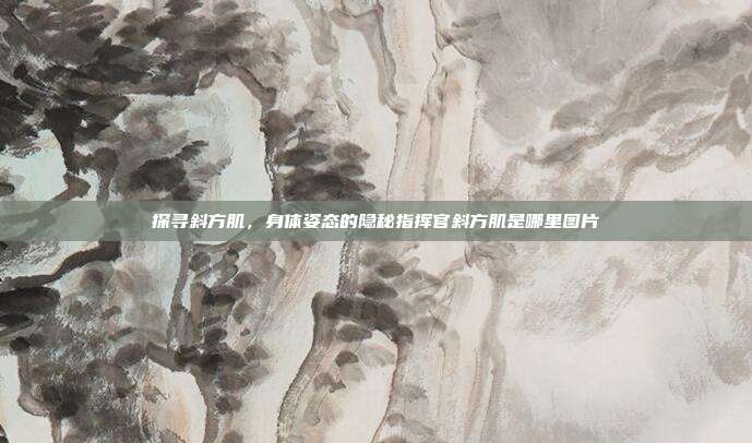探寻斜方肌,身体姿态的隐秘指挥官斜方肌是哪里图片