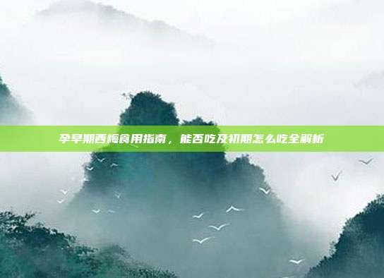 孕早期西梅食用指南，能否吃及初期怎么吃全解析