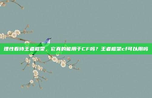 理性看待王者框架,它真的能用于CF吗?王者框架cf可以用吗