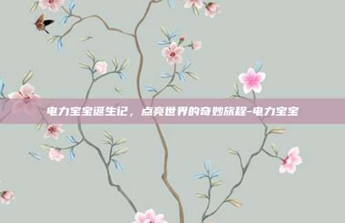 电力宝宝诞生记，点亮世界的奇妙旅程-电力宝宝