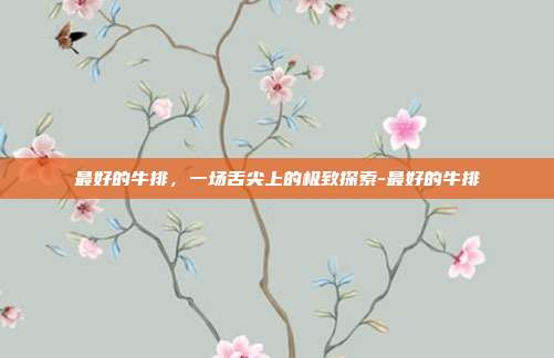 最好的牛排,一场舌尖上的极致探索-最好的牛排