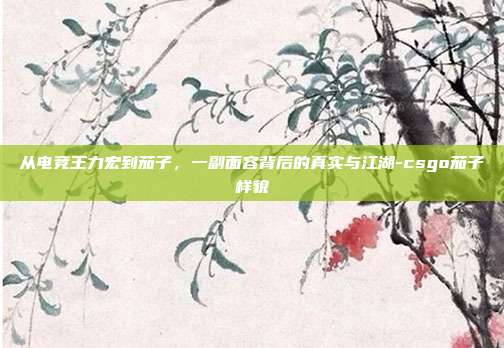 从电竞王力宏到茄子,一副面容背后的真实与江湖-csgo茄子样貌