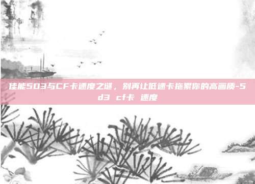佳能5D3与CF卡速度之谜,别再让低速卡拖累你的高画质-5d3 cf卡 速度
