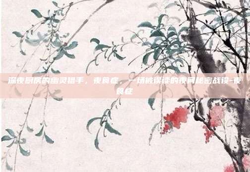 深夜厨房的幽灵猎手,夜食症,一场被误读的夜间秘密战役-夜食症