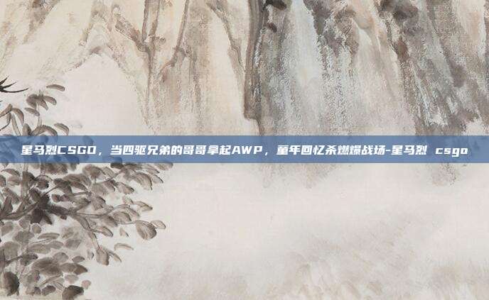 星马烈CSGO,当四驱兄弟的哥哥拿起AWP,童年回忆杀燃爆战场-星马烈 csgo