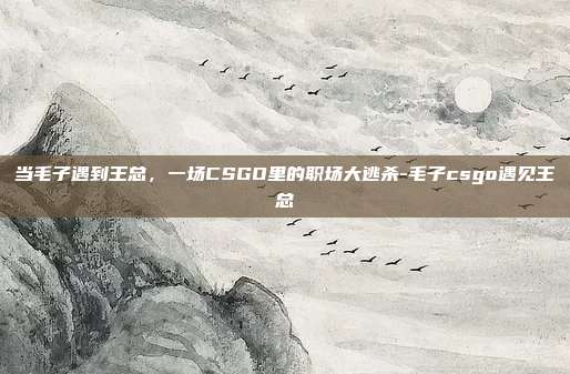 当毛子遇到王总,一场CSGO里的职场大逃杀-毛子csgo遇见王总