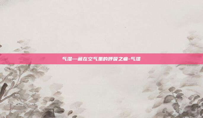 气湿—藏在空气里的呼吸之痛-气湿