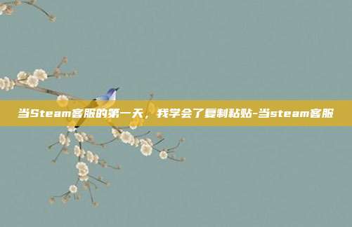 当Steam客服的第一天,我学会了复制粘贴-当steam客服