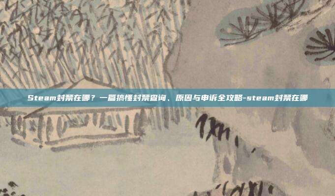 Steam封禁在哪?一篇搞懂封禁查询、原因与申诉全攻略-steam封禁在哪