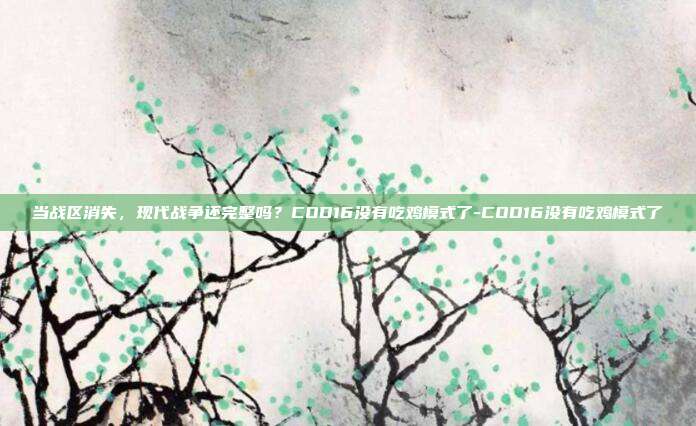 当战区消失,现代战争还完整吗?COD16没有吃鸡模式了-COD16没有吃鸡模式了