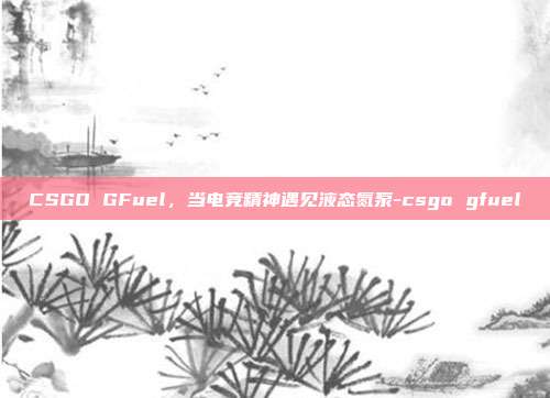 CSGO GFuel,当电竞精神遇见液态氮泵-csgo gfuel