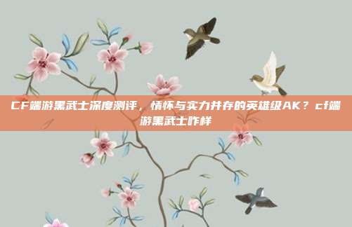 CF端游黑武士深度测评,情怀与实力并存的英雄级AK?cf端游黑武士咋样