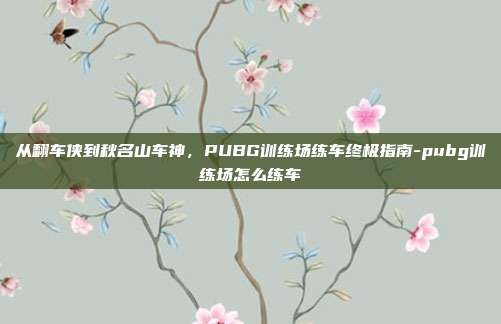 从翻车侠到秋名山车神,PUBG训练场练车终极指南-pubg训练场怎么练车