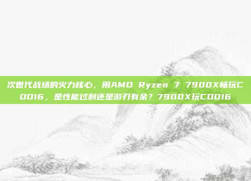 次世代战场的火力核心,用AMD Ryzen 7 7900X畅玩COD16,是性能过剩还是游刃有余?7900X玩COD16