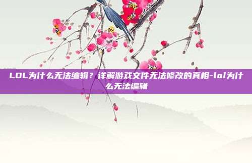 LOL为什么无法编辑?详解游戏文件无法修改的真相-lol为什么无法编辑