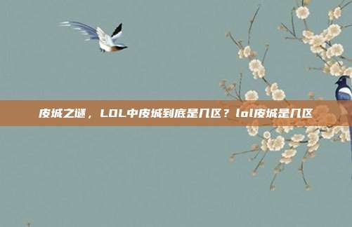 皮城之谜，LOL中皮城到底是几区？lol皮城是几区