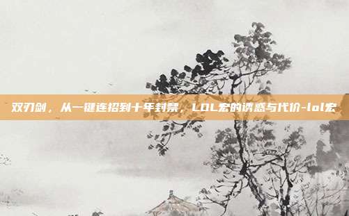 双刃剑，从一键连招到十年封禁，LOL宏的诱惑与代价-lol宏